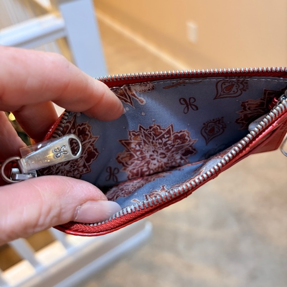 HOBO Rust Color Leather Card Holder Wallet - Picture 4 of 6